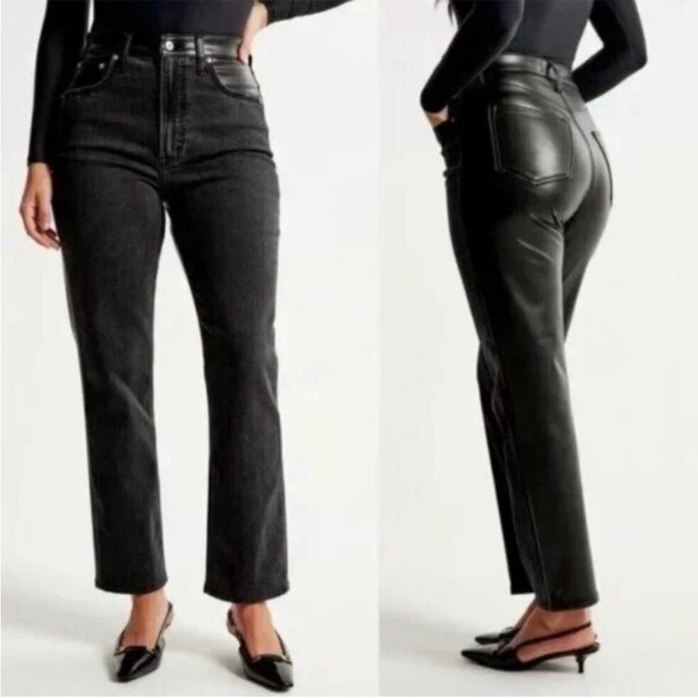 Abercrombie & Fitch Women's Black Straight Leg Jeans